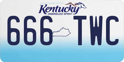KY license plate 666TWC