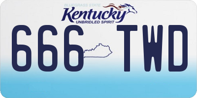 KY license plate 666TWD