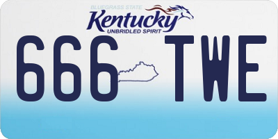 KY license plate 666TWE