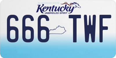KY license plate 666TWF
