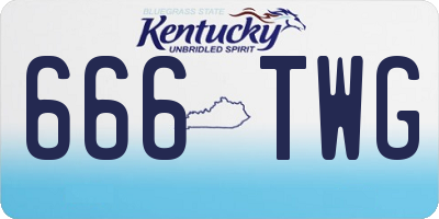 KY license plate 666TWG