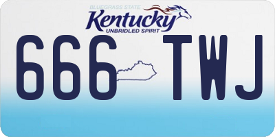 KY license plate 666TWJ