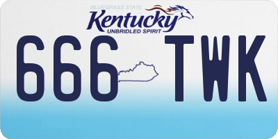 KY license plate 666TWK
