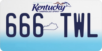 KY license plate 666TWL