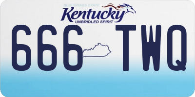 KY license plate 666TWQ