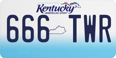 KY license plate 666TWR