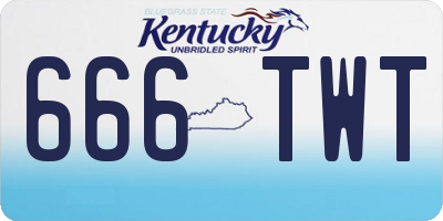 KY license plate 666TWT
