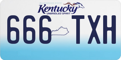 KY license plate 666TXH