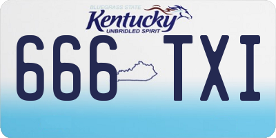 KY license plate 666TXI