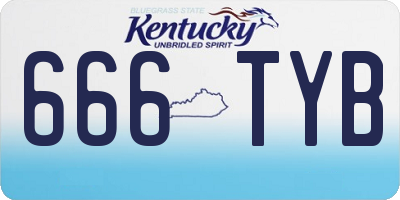 KY license plate 666TYB