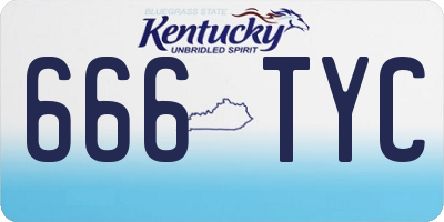KY license plate 666TYC