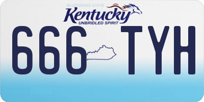 KY license plate 666TYH