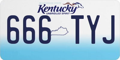 KY license plate 666TYJ