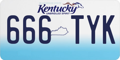 KY license plate 666TYK