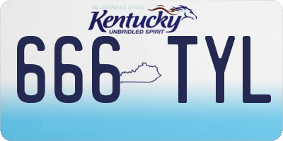 KY license plate 666TYL