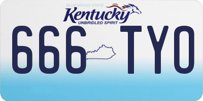 KY license plate 666TYO