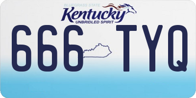 KY license plate 666TYQ