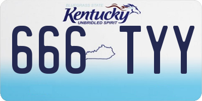KY license plate 666TYY