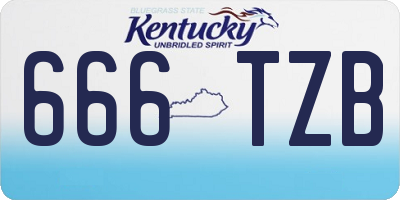 KY license plate 666TZB