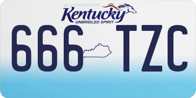 KY license plate 666TZC