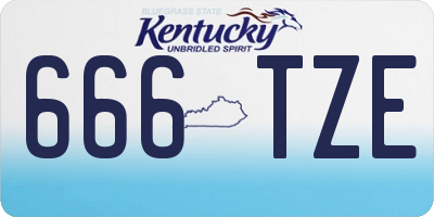 KY license plate 666TZE