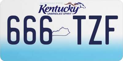 KY license plate 666TZF