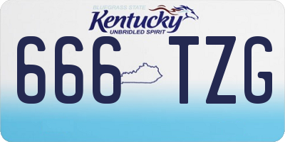 KY license plate 666TZG
