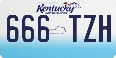 KY license plate 666TZH