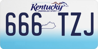 KY license plate 666TZJ