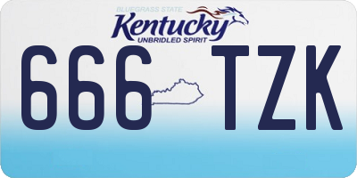 KY license plate 666TZK