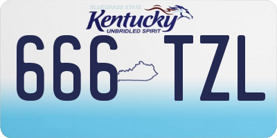 KY license plate 666TZL
