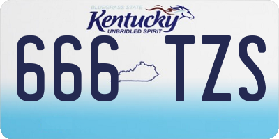 KY license plate 666TZS