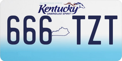 KY license plate 666TZT