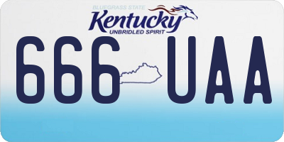 KY license plate 666UAA