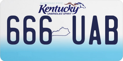 KY license plate 666UAB