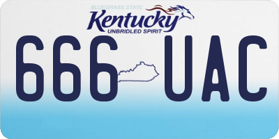 KY license plate 666UAC