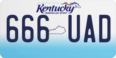 KY license plate 666UAD