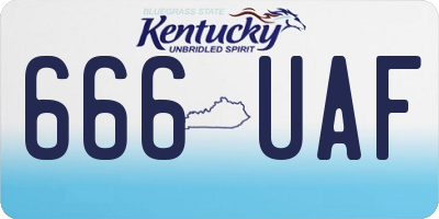 KY license plate 666UAF