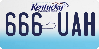 KY license plate 666UAH