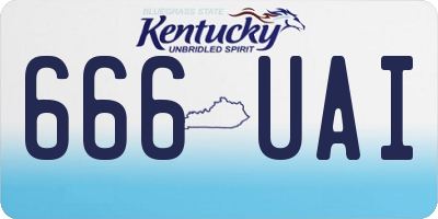 KY license plate 666UAI