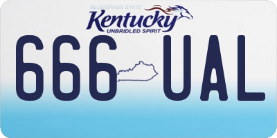 KY license plate 666UAL