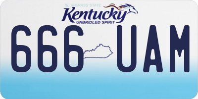 KY license plate 666UAM