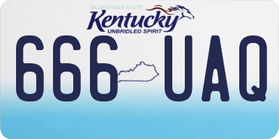 KY license plate 666UAQ