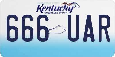 KY license plate 666UAR