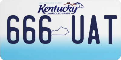 KY license plate 666UAT