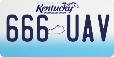 KY license plate 666UAV