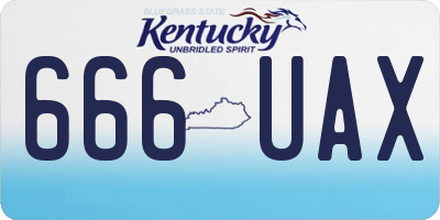 KY license plate 666UAX