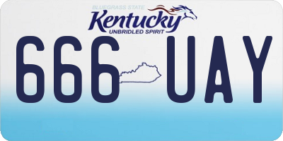 KY license plate 666UAY