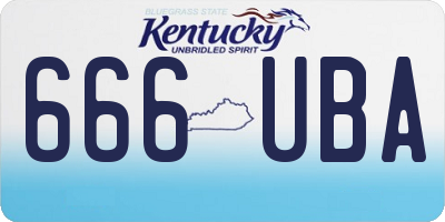 KY license plate 666UBA