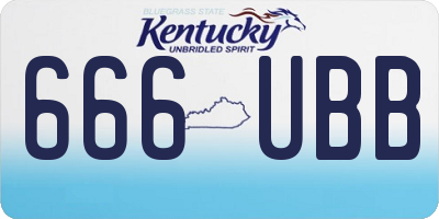 KY license plate 666UBB